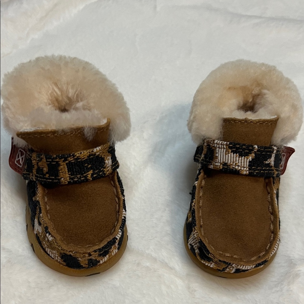 Twisted X Tan and Brown Baby Booties